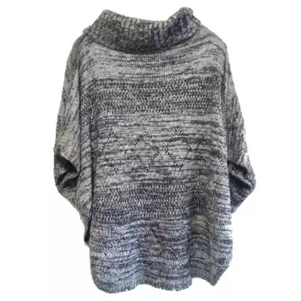 initial outfitters Grey Poncho Style Sweater OS